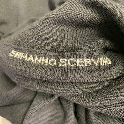 ERMANNO SCERVINO Size S Black Virgin Wool Turtleneck Pullover