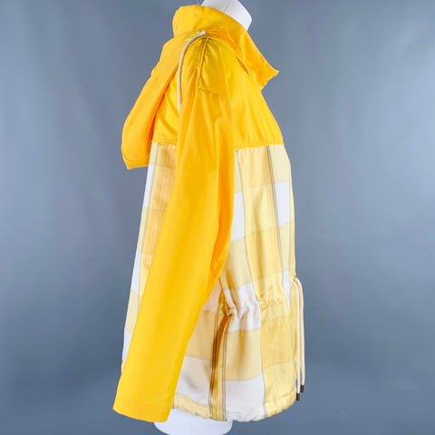 F.WORDS Size XS/S Yellow White Mixed Patterns Windbreaker Jacket