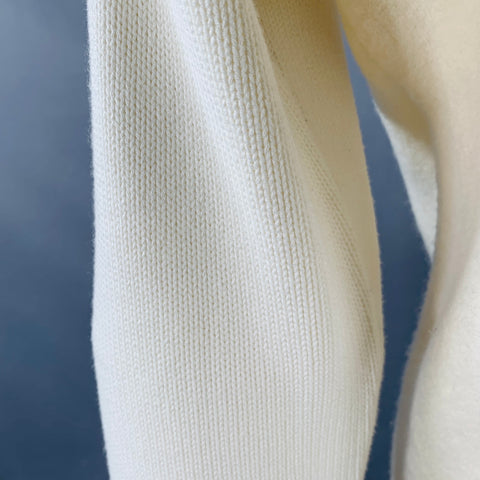 REISS Size S Cream Mixed Materials Wool 1/4 Zip Pullover
