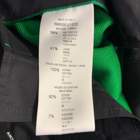 GIVENCHY Size 2 Green Polyester Wool Narrow Leg Dress Pants