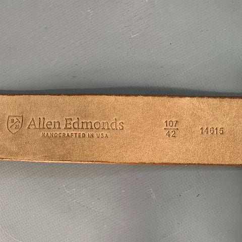 Ceinture en cuir texturé ALLEN EDMONDS, taille 42, bleu et havane