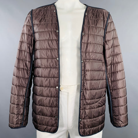 HERNO Size 46 Grey Wool Zip Snaps Coat