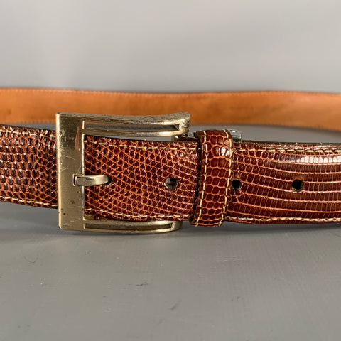 MARTIN DINGMAN Brown Lizard Belt