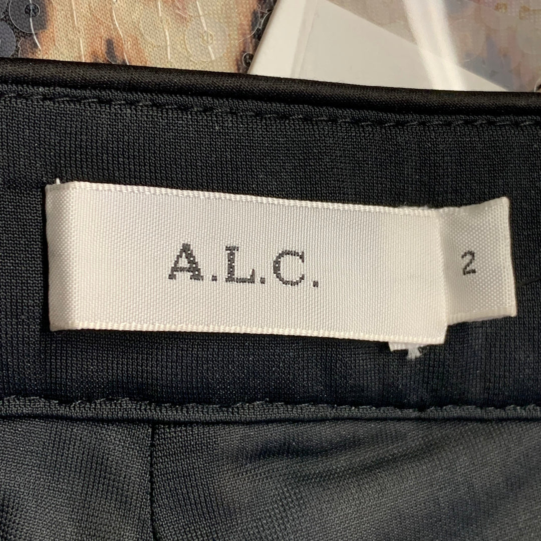 A.L.C. Size 2 Beige Brown Polyester Blend Sequined Leopard Leggings