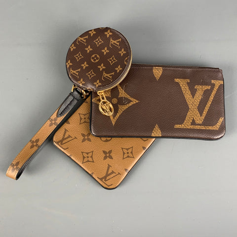 LOUIS VUITTON Brown Beige Monogram Coated Canvas Handbag