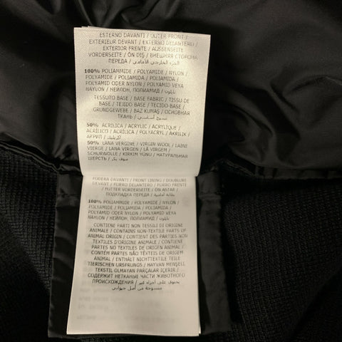 MONCLER Size L Black Polyamide Quilted Down Filled Jacket Outdoor