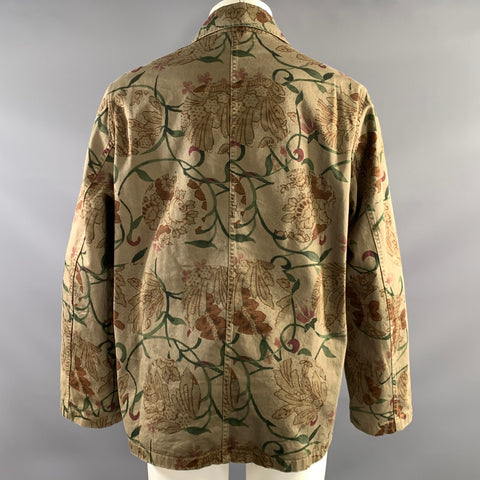 OUR LEGACY AW2024 Size 38 Green Brown Floral Cotton Button Up Jacket