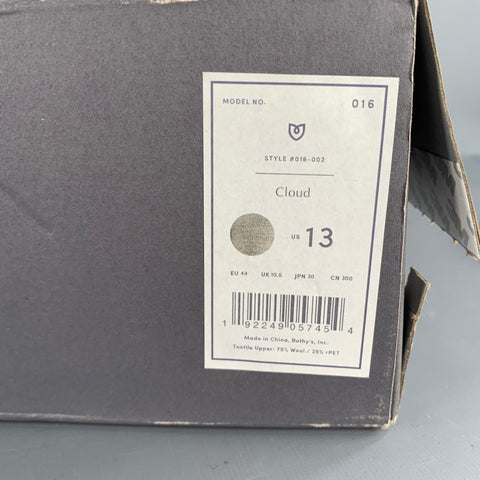 ROTHY'S Size 13 Grey Wool Blend Slip On Sneakers