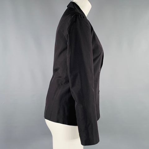 JIL SANDER Size 8 Black Single Breasted Blazer