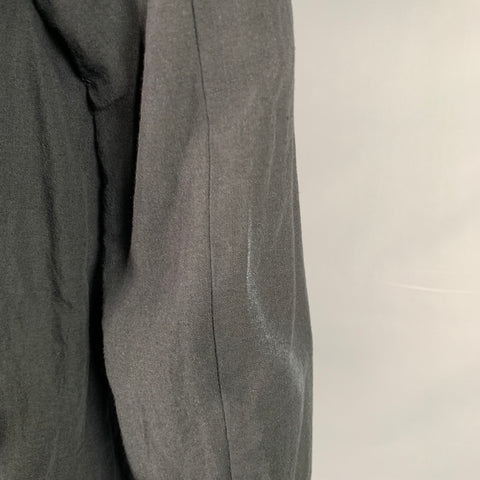 ATTACHMENT Size M Black Wool Linen Peak Lapel Sport Coat