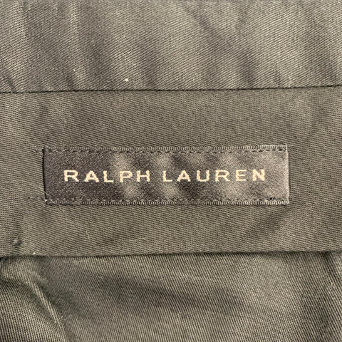 RALPH LAUREN Size 37 Black Wool Tuxedo Dress Pants