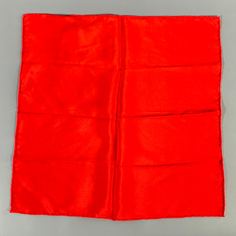 CRAVATE ROYALE Red Silk Pocket Square