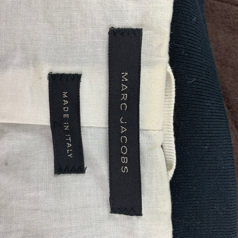 MARC JACOBS Size 38 Brown Wool Blend Bomber Jacket