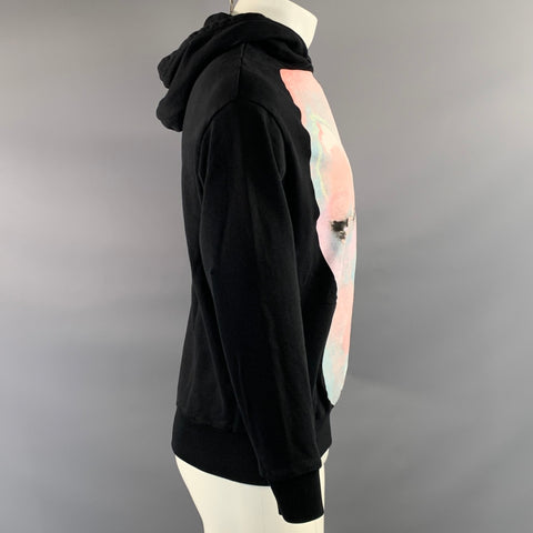 CHARLES JEFFREY LOVERBOY SS2021 Size M Black Pink & Blue Graphic Cotton Sweatshirt
