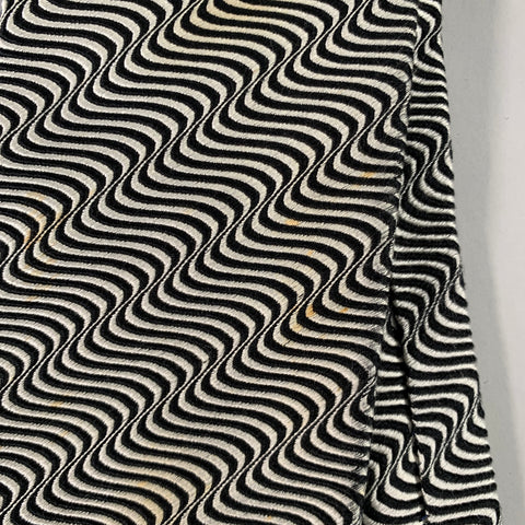 RICHARD JAMES SAVILE ROW White Black Waves Silk Tie
