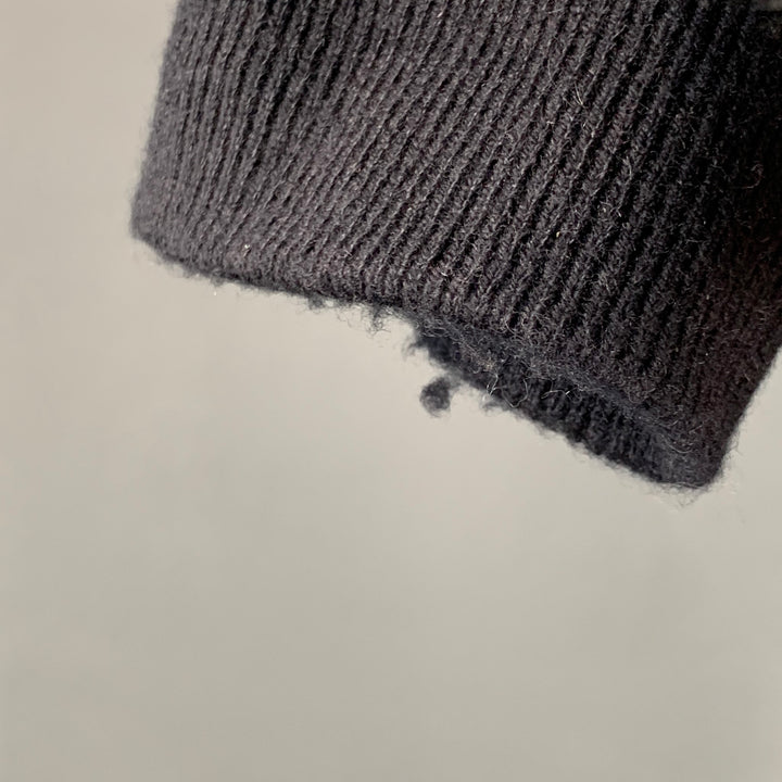 VINCE Size S Navy Grey Wool Cashmere Henley Pullover