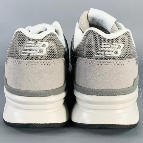 NEW BALANCE 2018 Size 7 997H Grey White Color Block Suede Lace-Up Sneakers