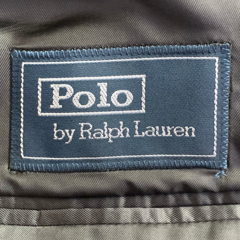 POLO by RALPH LAUREN Size 38 Regular Black Grey Glenplaid Notch Lapel Suit