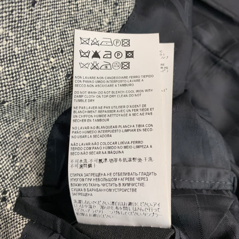 VERSACE COLLECTION Size 44 Heather Grey Black White Wool Sport Coat