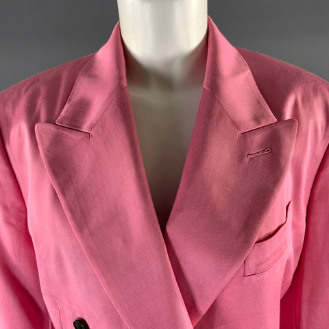 TOM FORD Size M Pink Acetate Viscose Double Breasted Blazer