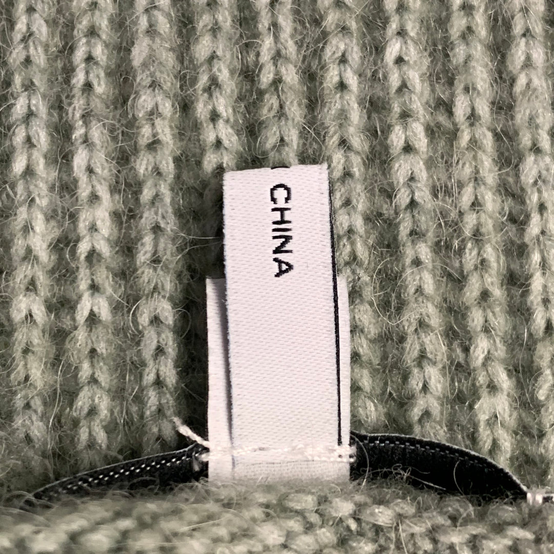 REISS Size S Marcus Green Heather Knit Polyamide Blend Crew Neck Sweater