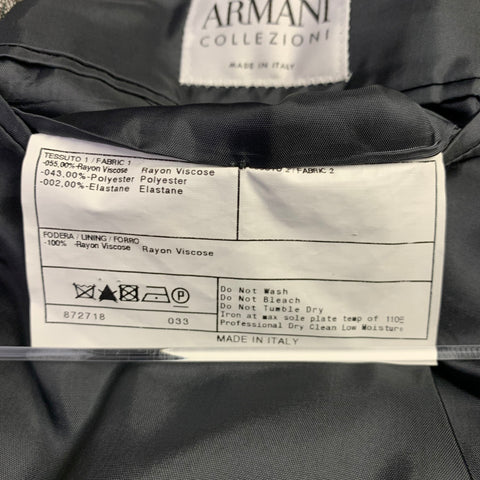 ARMANI COLLEZIONI Size 40 Brown White Heather Sport Coat