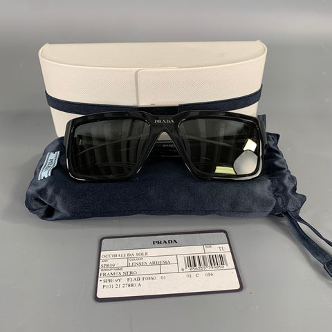 PRADA Black Dark Grey PR 09YS Acetate Sunglasses & Eyewear