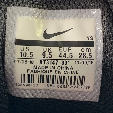 NIKE x MARTINE ROSE 2019 Size 10.5 Monarch IV Black Faux Leather Sneakers
