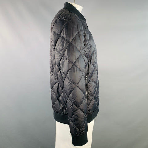 MARINE LAYER Fall 2023 Size L Rhett Navy Quilted Nylon Zip Up Jacket