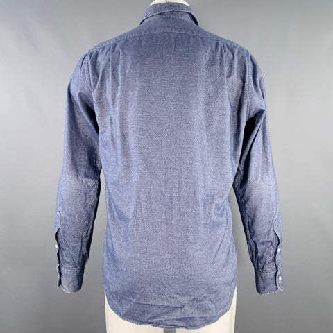 SID MASHBURN Size M Blue White Flannel One Pocket Long Sleeve Shirt