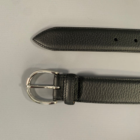 MORJAS Size 33 Black Pebble Grain Leather Belt