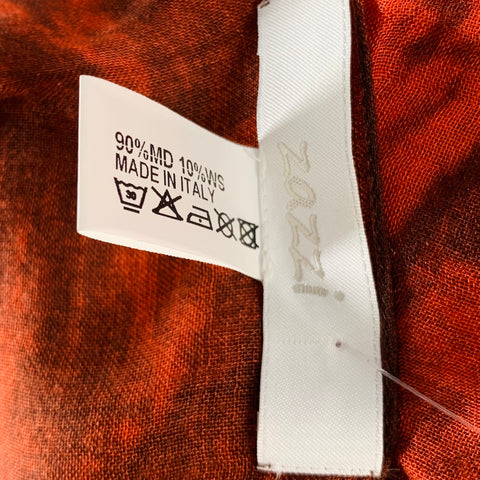 ZAZZI Brown Orange Old City Print Modal Blend Scarf