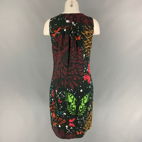 JOHN RICHMOND Size 6 Multi-Color Print Viscose Shift Dress