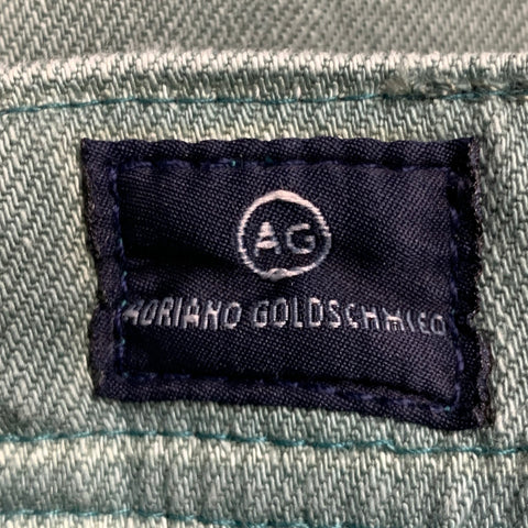 ADRIANO GOLDSCHMIED Size 33 -MATCHBOX- Green Cotton Blend 5 Pockets Casual Pants