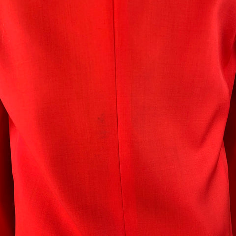 GIVENCHY Size 40 Red Wool Twill Peak Lapel Sport Coat
