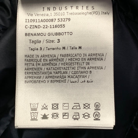 MONCLER 2022 Size L Benamou Navy Quilted Polyamide Zip Up Jacket