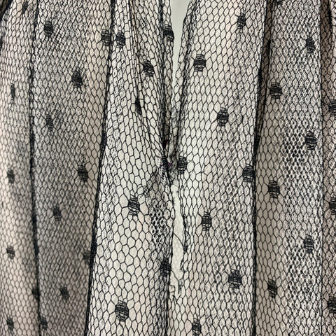 RED VALENTINO Taille 4 Jupe plissée à pois noirs nus