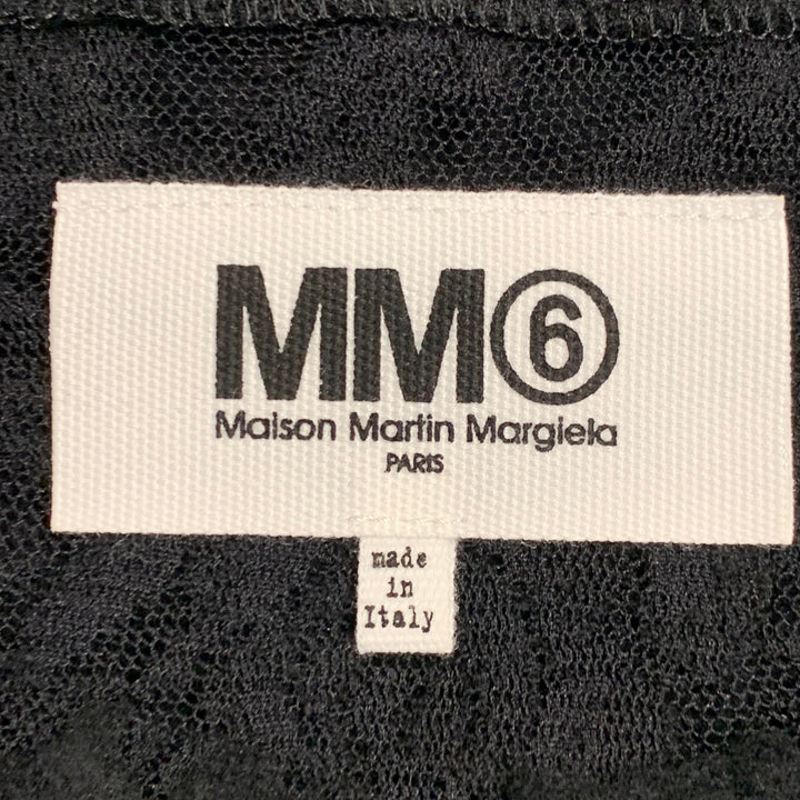 MAISON MARTIN MARGIELA Size M Black Polyamide Blend Lace Crew Neck T-Shirt Dress