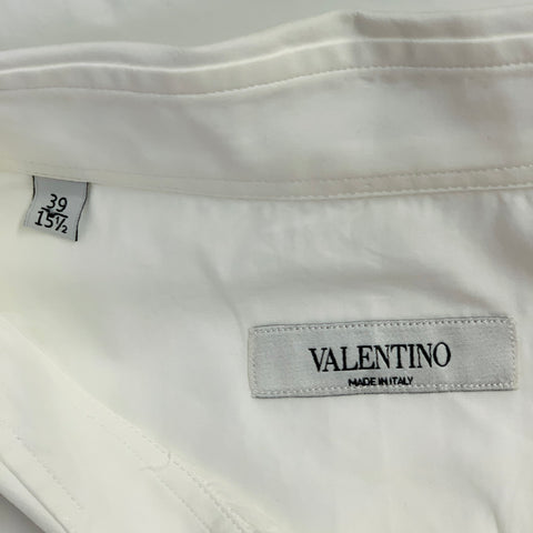 VALENTINO Size M White Cotton Pullover Two Pockets Oversized Short Sleeve Shirt
