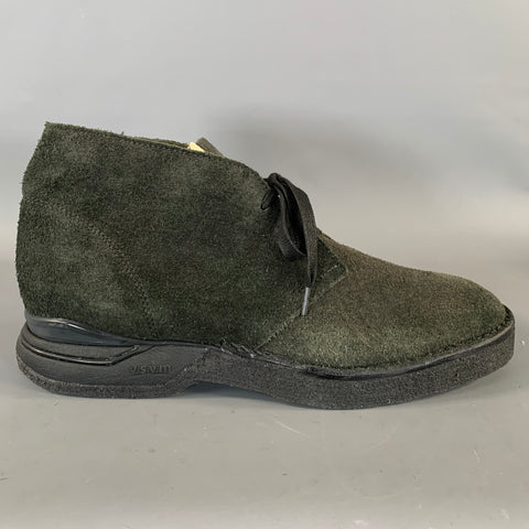 VISVIM Size 9 Black Forest Green Suede Ankle Boots