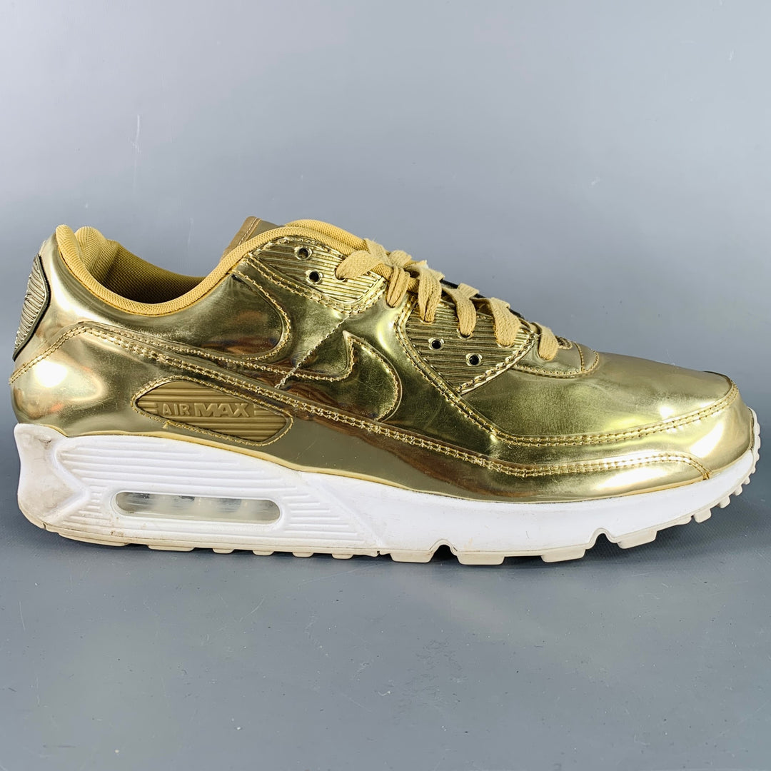 NIKE 2020 30th Anniversary Size 15.5 Gold Metallic Low Top Sneakers