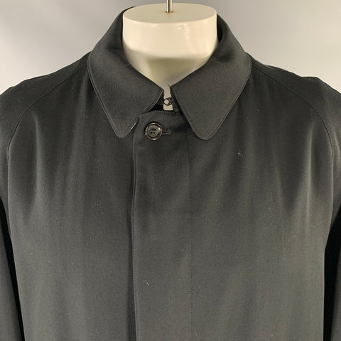 BURBERRY LONDON Size 44 Black Wool Raglan Coat