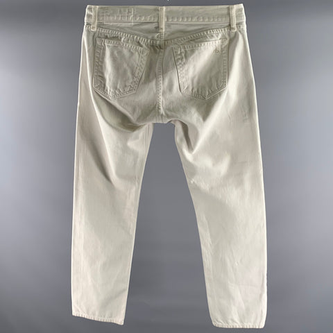 RAG & BONE Size 31 White Cotton Slim Jeans