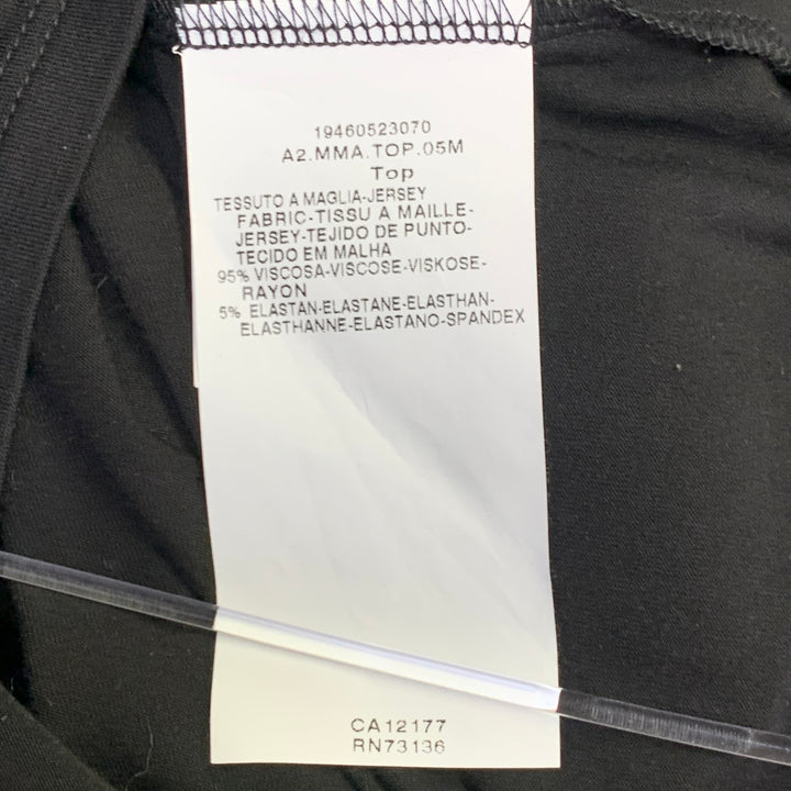 MAX MARA Size L Black Viscose Blend Mock Neck Pullover