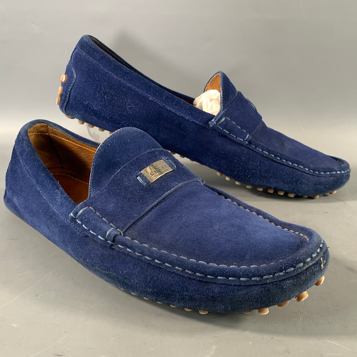 blue gucci dress shoes Size 11 Suede Slip On Loafers – Sui Generis Designer Consignment This pair represents a NECKLINE_V Neck Barbie Signature 2018 Wicked Size:Pre-order Size 3T-4T