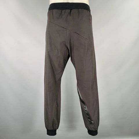 ARMY OF ME Size L SS20 Black Cotton Polyester Drop Crotch Casual Pants