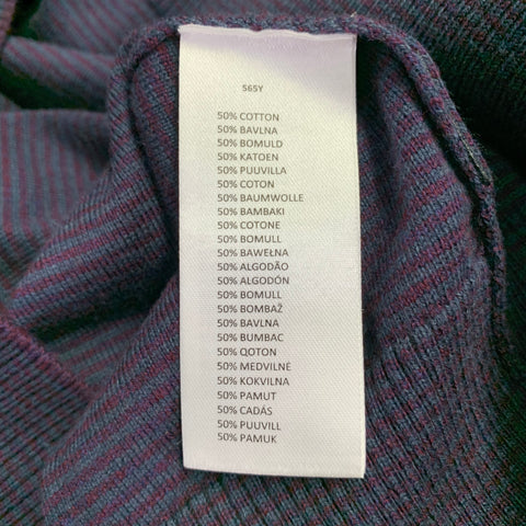 PS by PAUL SMITH Size S Purple Multi Color Stripe Cotton Merino Wool Pullover