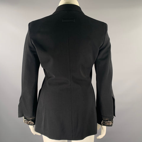 JEAN PAUL GAULTIER Size 12 Black Wool / Polyester Coat