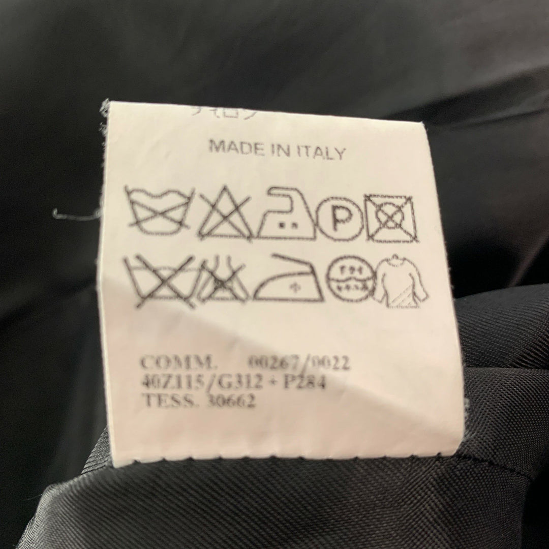 CoSTUME NATIONAL Size 38 Black Stripe Wool Blend Notch Lapel Sport Coat