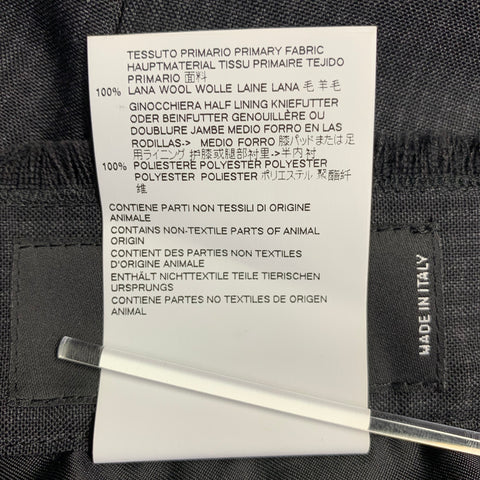 DSQUARED2 Taille 38 Pantalon de Costume Carreaux Gris Noir en Laine Bords Bruts